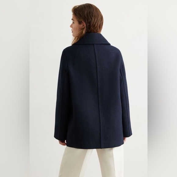 NWT DYNAMITE NAVY MIDLENGTH PEACOAT WOMENS MEDIUM - Picture 3 of 8